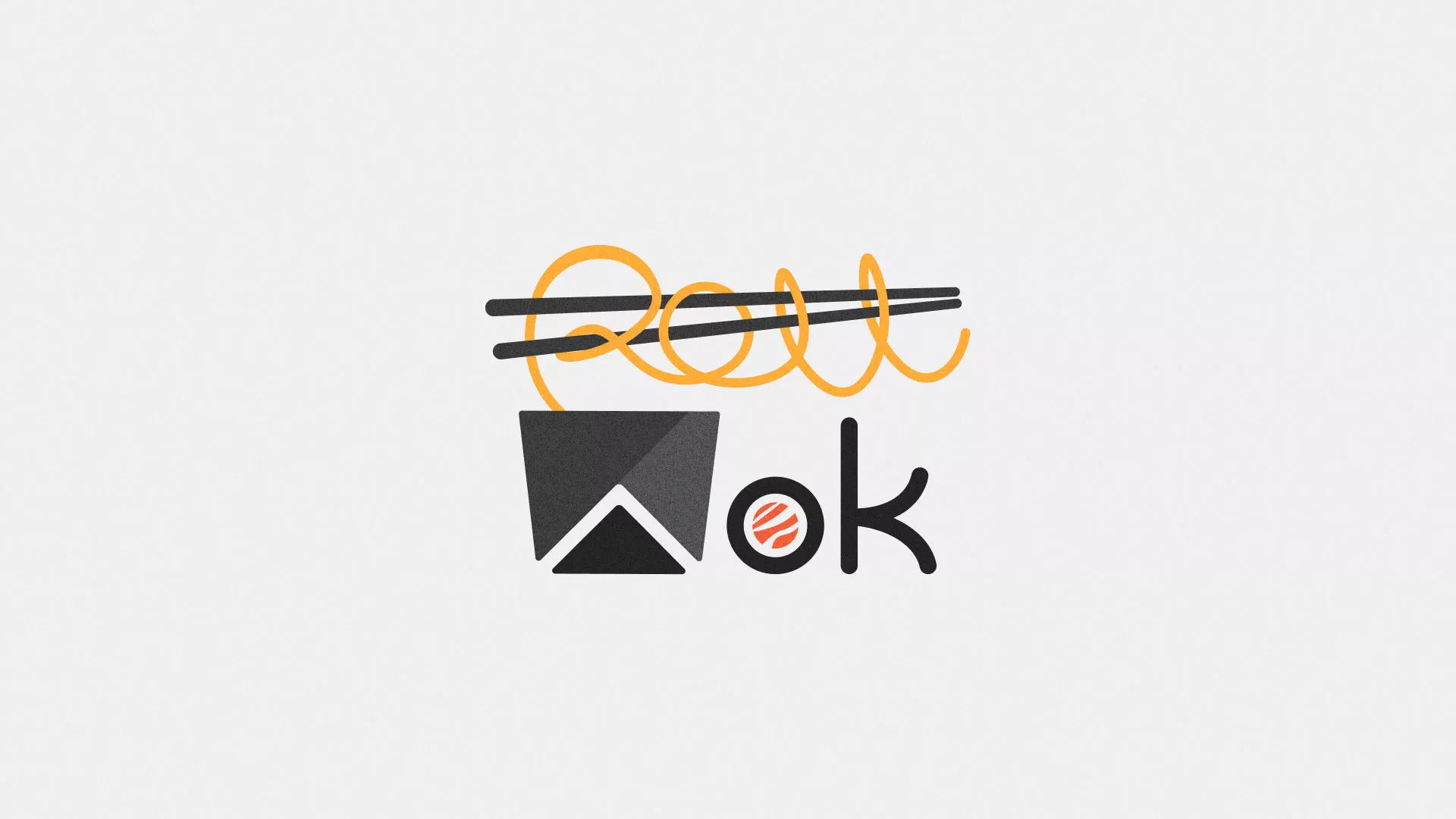 Разработка логотипа в Рассказово для суши-бара «Roll Wok Club»